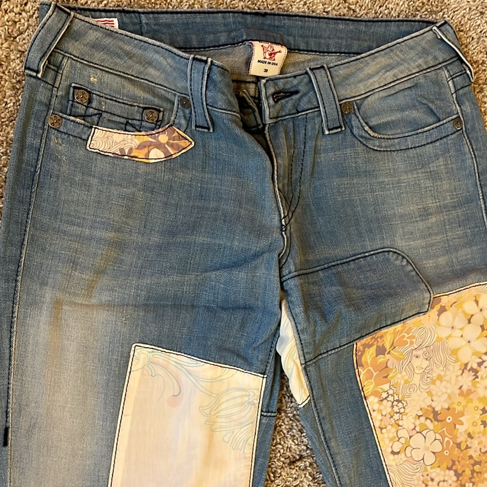 True religion patchwork jeans 30 - image 6